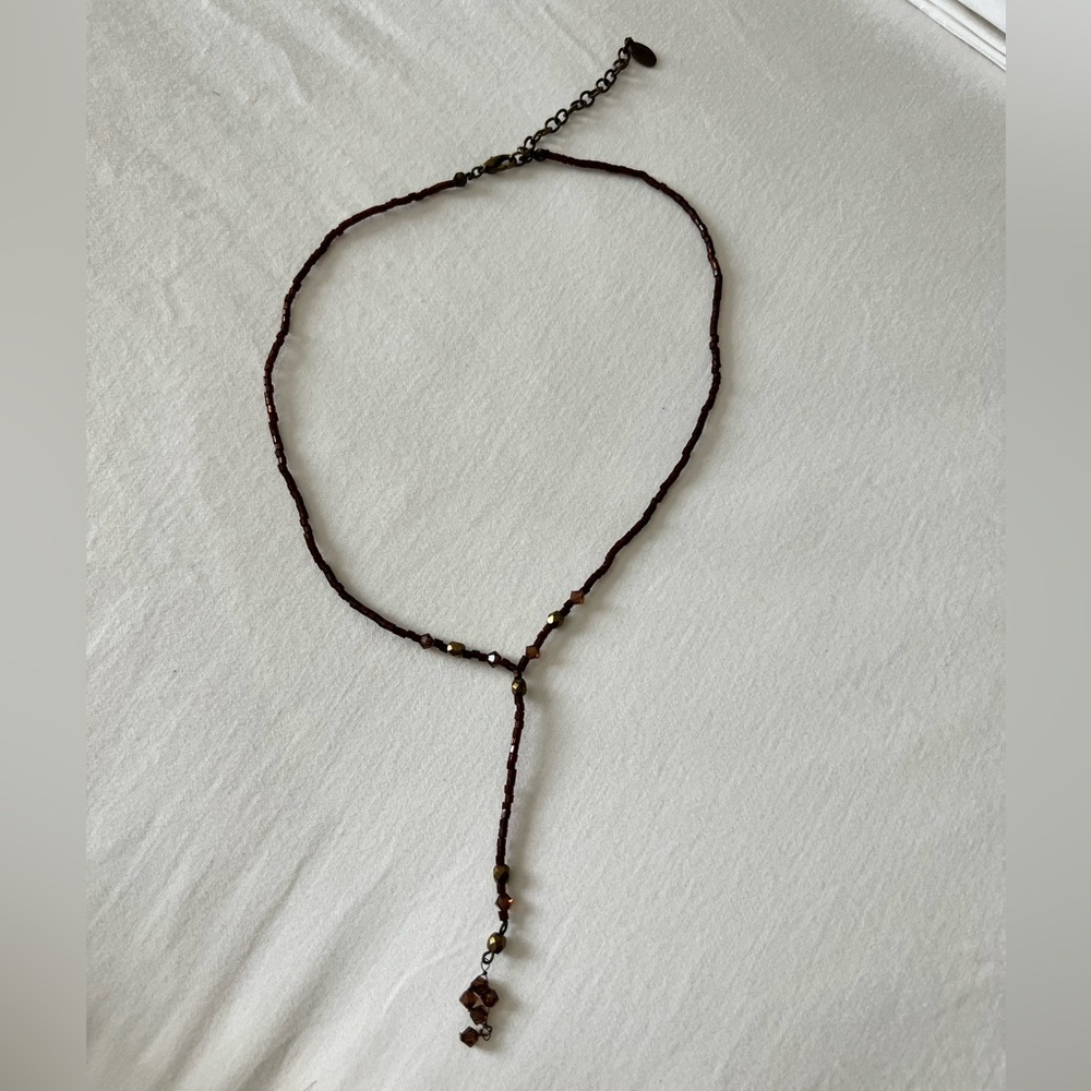 Robert Rose brown beaded necklace